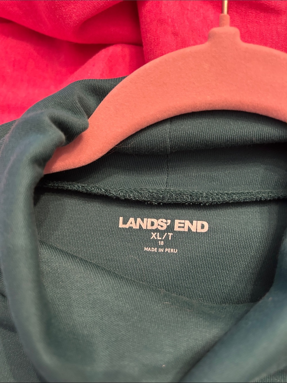 Lands' End Women's Light Teal Turtleneck Tunic